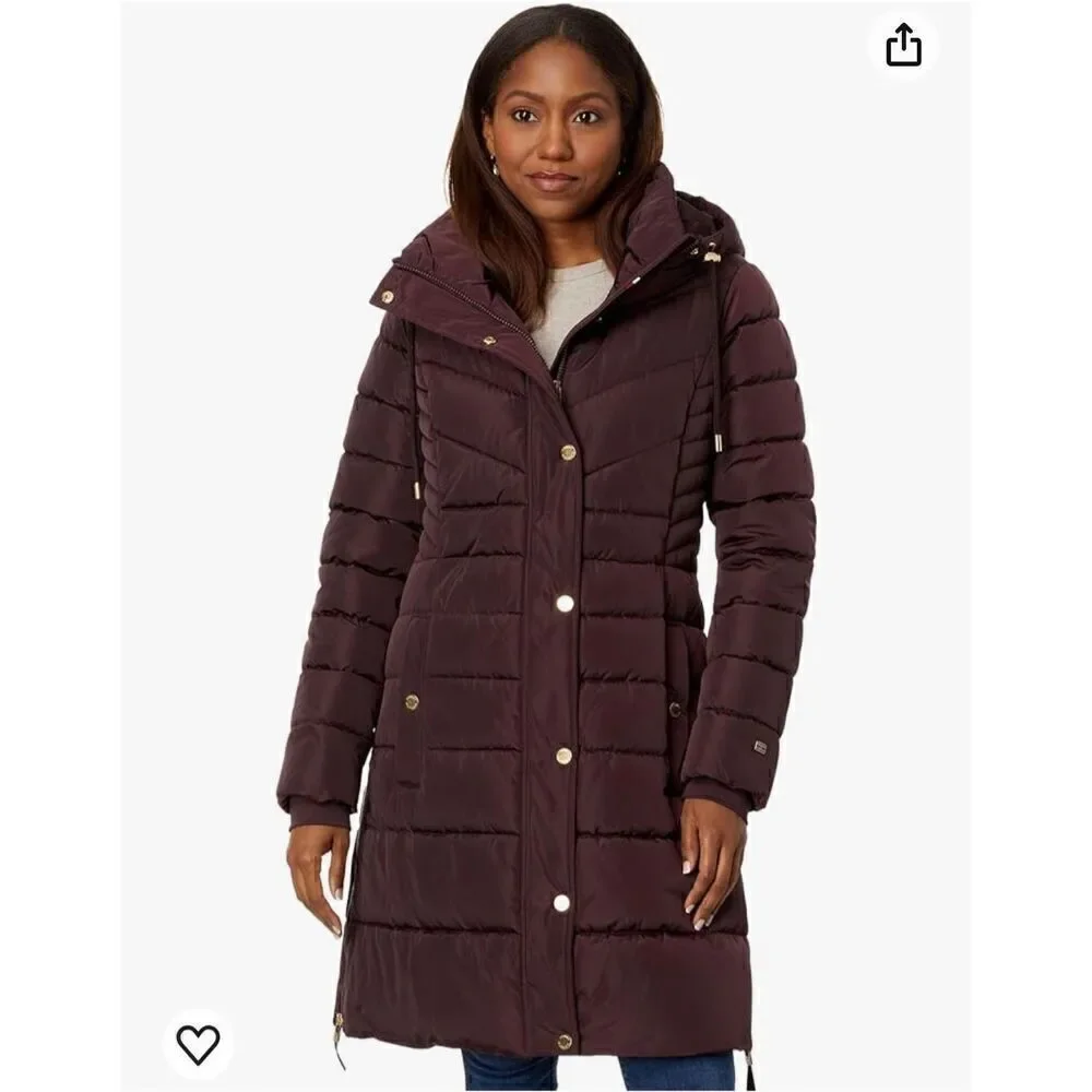 Tommy Hilfiger Women's Zip-up Long Puffer Coat